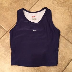 Nike mid drift workout top with built in bra